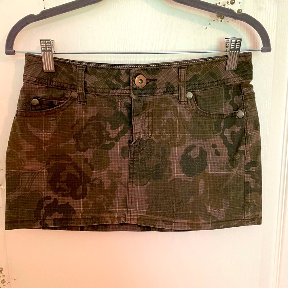 Vintage Arizona jeans camouflage mini skirt